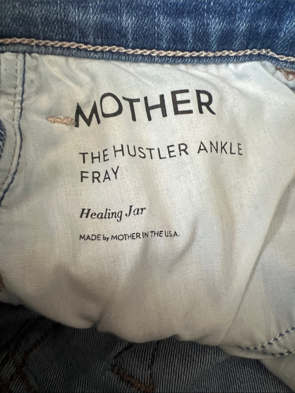 MOTHER Denim Ankle Fray Jeans - Light Blue